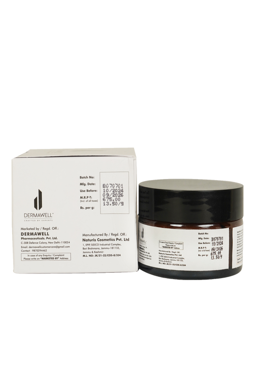 DERMAWELL Crafted By Experts Mattifying Mousse Moisturizer | Oil Free Hydration | Helps Improve Skin Tone | For Oily Skin (Pack Of 1, 50gram)