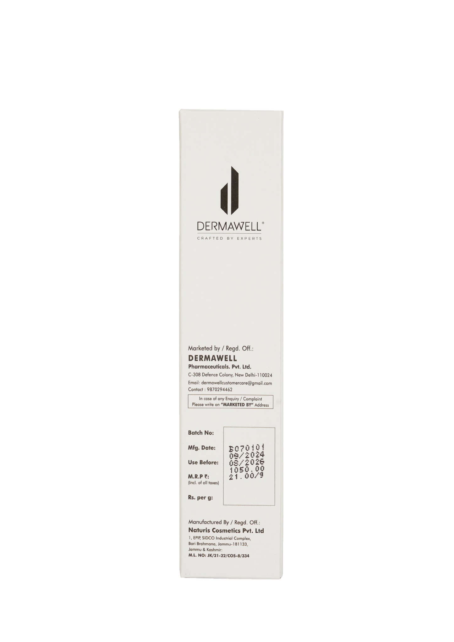 DERMAWELL Crafted By Experts Invisible Primer Sun-screen SPF 50 | B3 FREE | Non - Sticky | Lightweight | Zero White Cast | For All Skin Types (Pack Of 1, 50gram)