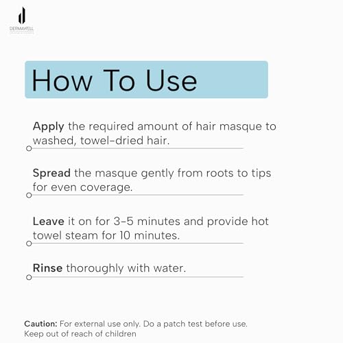 DERMAWELL Crafted By Experts Hair Repair Masque Blue Algae Floralux | Strengths Hair | Reduces Fizzy Ness | Hair Soft And Smooth | For Unisex (Pack Of 1, 200gram)