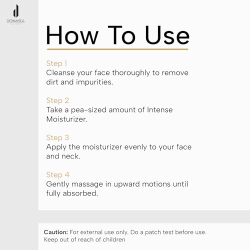 DERMAWELL Crafted By Experts Intense Moisturizer With Ceramide & Hyaluronic Acid | Helps Improve Skin Tone | For Normal To Dry Skin (Pack Of 1, 50gram)