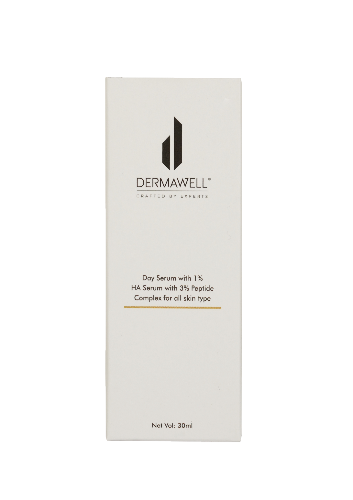 DERMAWELL Crafted By Experts Day Serum With 1% HA Serum & 3% Peptide Complex | Improves Appearance Of fine Lines & Wrinkles | Hydrates & Plumps Skin | For All Skin Type (Pack Of 1, 30ml)
