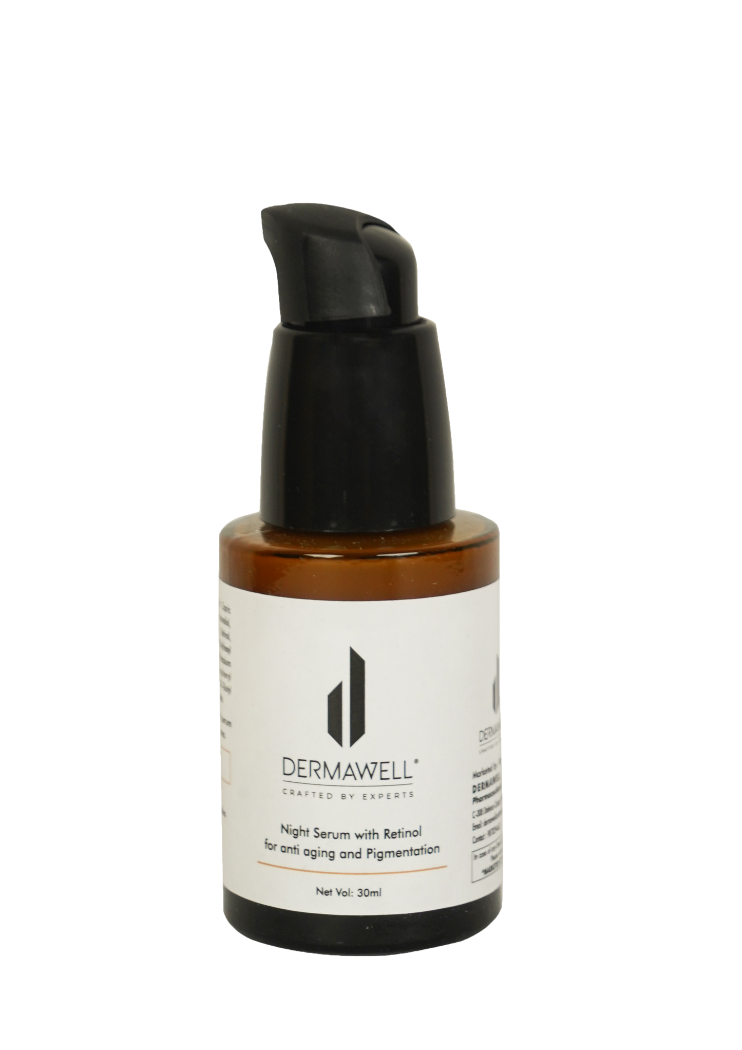 DERMAWELL Crafted By Experts Night Serum With Retinol For Anti Aging And Pigmentation | Helps Improve Skin Tone | For Unisex (Pack Of 1, 30ml)