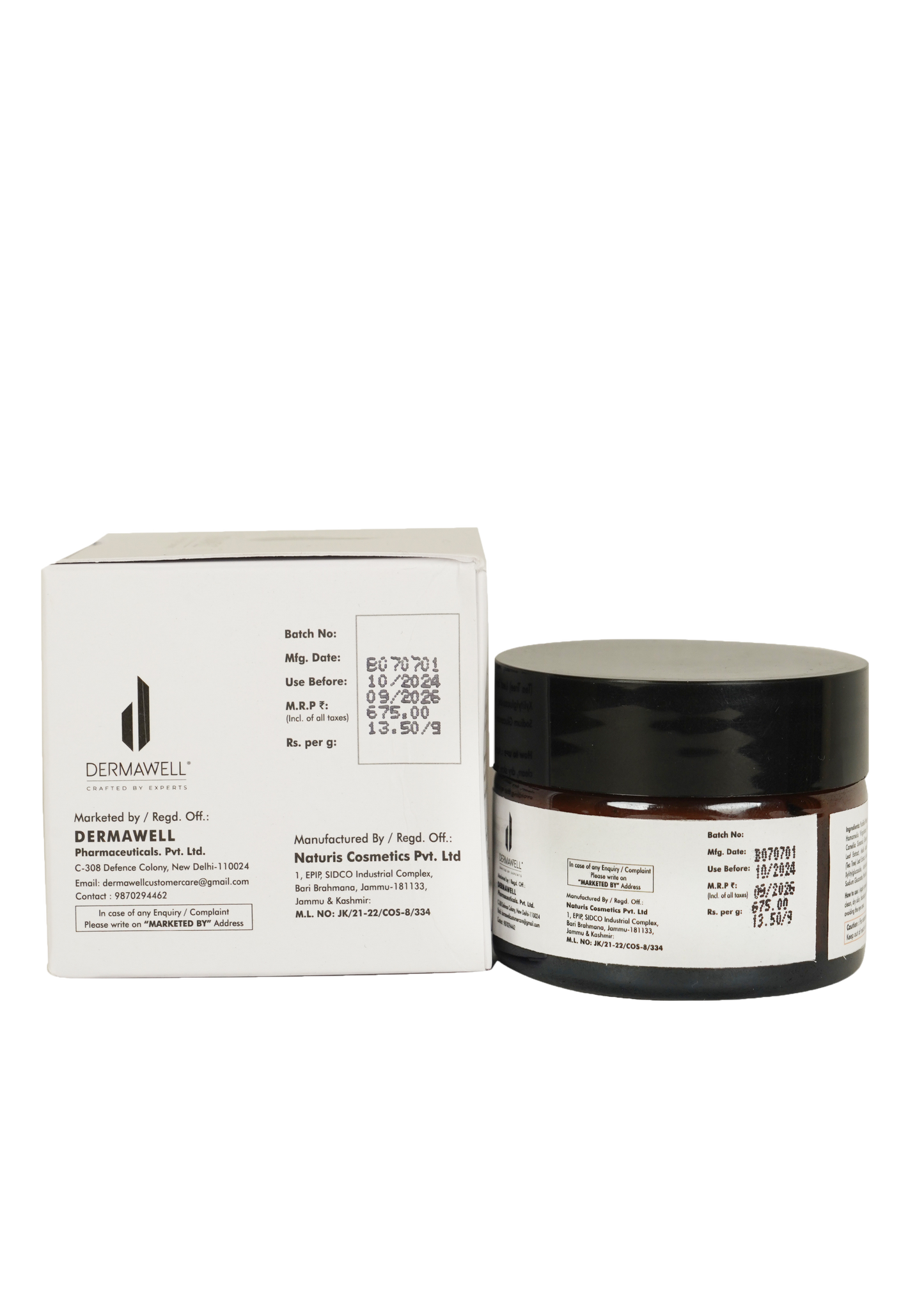 DERMAWELL Crafted By Experts Mattifying Mousse Moisturizer | Oil Free Hydration | Helps Improve Skin Tone | For Oily Skin (Pack Of 1, 50gram)